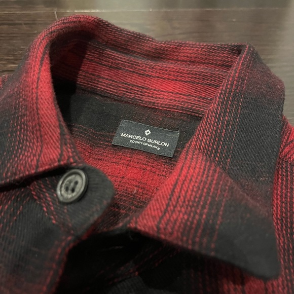 MARCELO BURLON iamens eagle print plaid check shirt - Picture 10 of 14